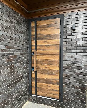 Дверь шпон с бугельной ручкой